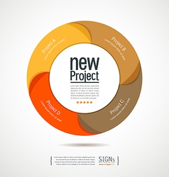 Colorful circular new projects design for business vector image