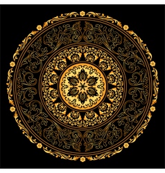 Decorative gold frame vector image