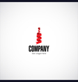 Wine bottle company logo vector image