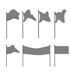 Checkered flags collection vector image