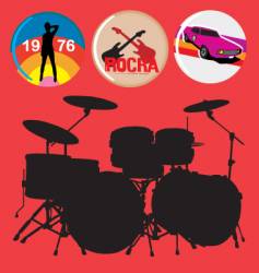 Rock music vector image