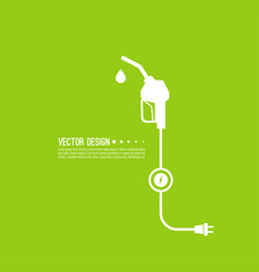 Gasoline pump nozzle sign Gasoline pump nozzle sign vector image