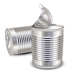 Tin cans vector image
