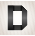 Letter metal ribbon - D vector image