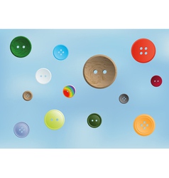 Collection of various sewing button vector image
