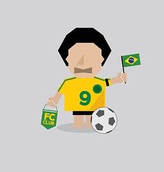 Brazilian Soccer or Football Man Brazilian Soccer or Football Man vector image