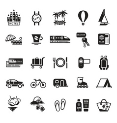 Signs vacation travel recreation vector image