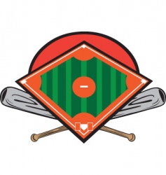 Ball field design vector image