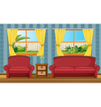 A sofaset and side table vector image
