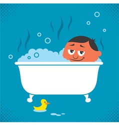 Bathtub Relaxation vector image