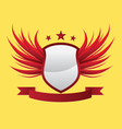 Wing-shield-red vector image