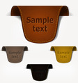 Set of leather tag labels vector image