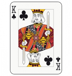 King of clubs vector image