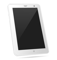 Tilted white tablet PC eps10 vector image