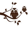 Owls on branch vector image
