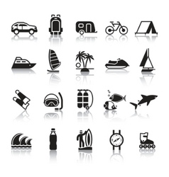 Signs tourism travel sports fourth set vector image