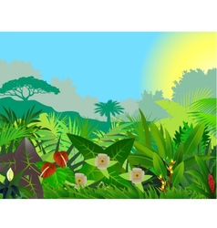 Beautiful forest background vector image