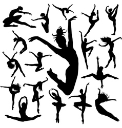 Dance silhouettes vector image