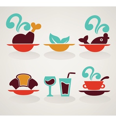 Common food in infographic style vector image