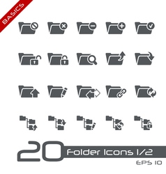 Folder Icons Basics vector image