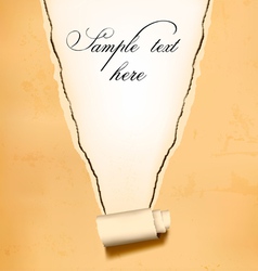 Old ripped paper background vector image