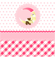 Seamless baby girl pattern vector image