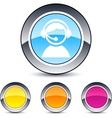 Operator round button vector image