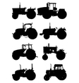 Tractor silhouettes vector image