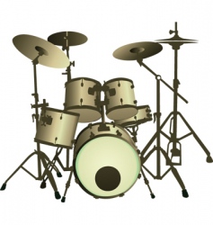 Drum kit vector image