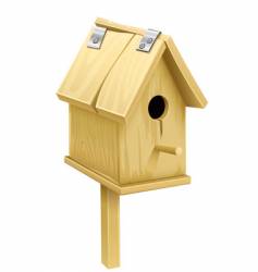 Wooden starling house vector image