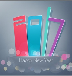 Festive background with figures 2017 vector image