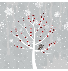 Winter tree vector image