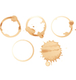 Coffee stains vector image