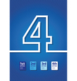 Blue number vector image