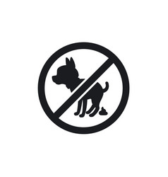 Black park sign with dog silhouette vector image