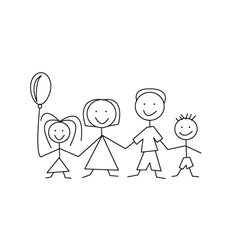 Cartoon comic family vector image