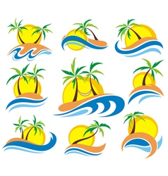 Summer icons vector image
