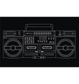 Isolated ghetto blaster vector image