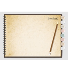 Old Brown paper Notebook vector image