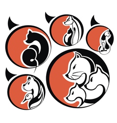 Cats symbols vector image