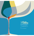 Ector with silhouette of wine glass vector image
