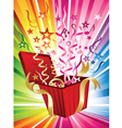 Exploding birthday present vector image