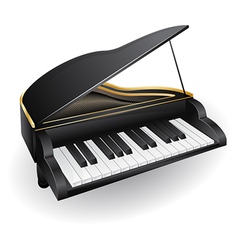 With black piano musical instrument vector image