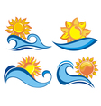 Summer label vector image