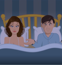 Couple Bedroom Frustration vector image