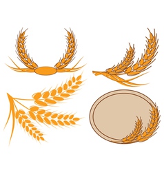 Ear of wheat in a wreath vector image