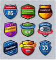 Set of retro badges vector image