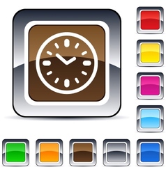 Time square button vector image