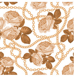 Gold chains snake skin seamless pattern Royalty Free Vector