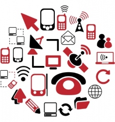 Communication buttons vector image